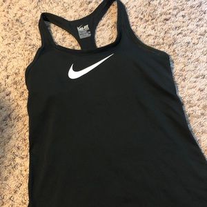 Black Nike Dri-Fit tank top with built in bra